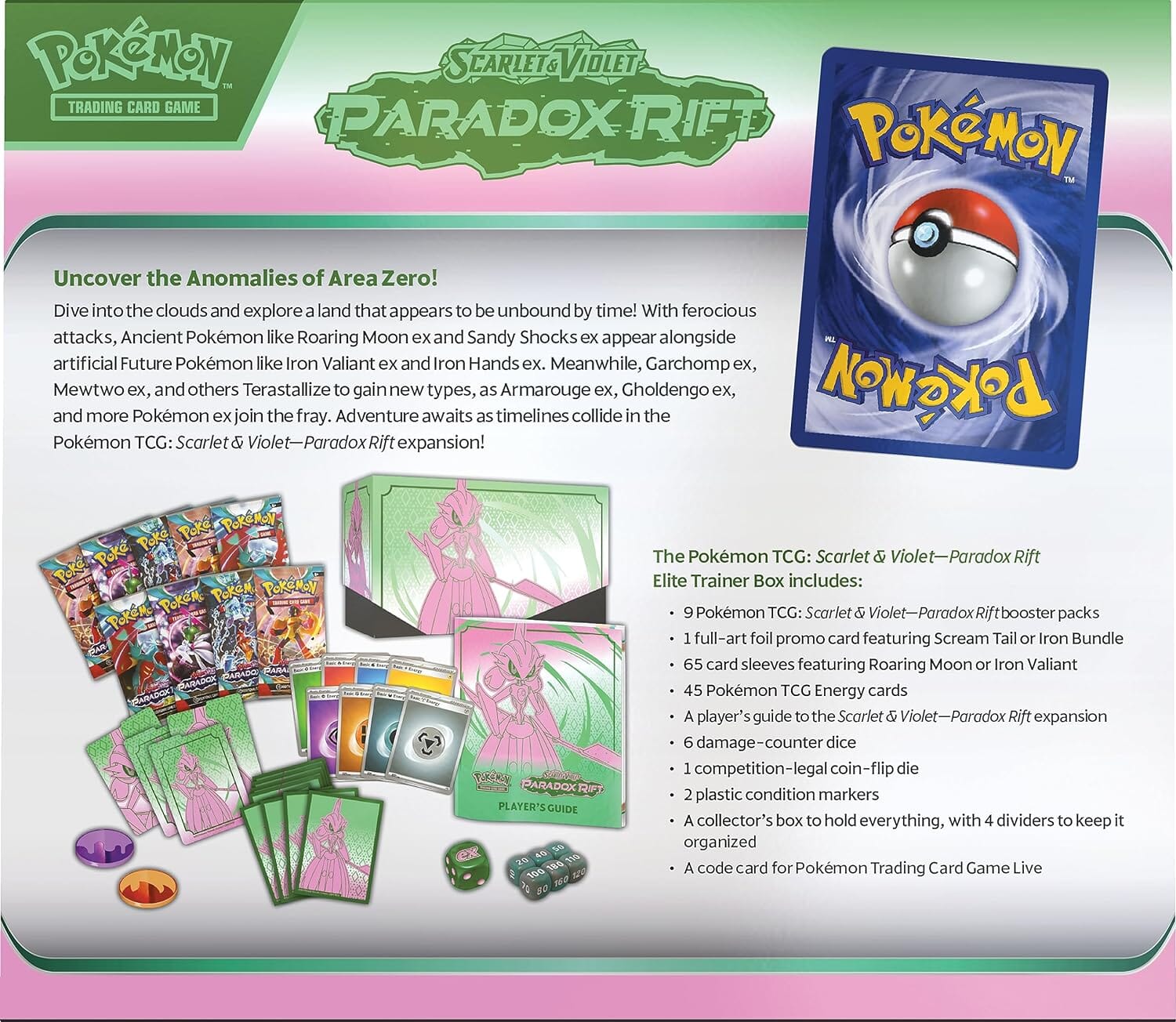 Elite Trainer Box – Expansión Paradox Rift (Pokémon TCG) (Copia) Accesorio para juego de cartas DECKMEX 