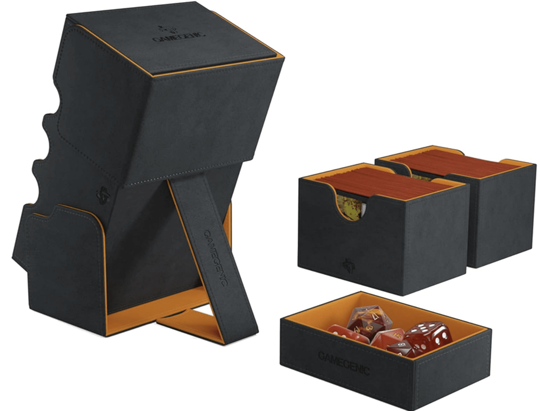 Gamegenic - Stronghold 200+ XL Black (Exclusive Edition) Accesorio para juego de cartas DECKMEX 